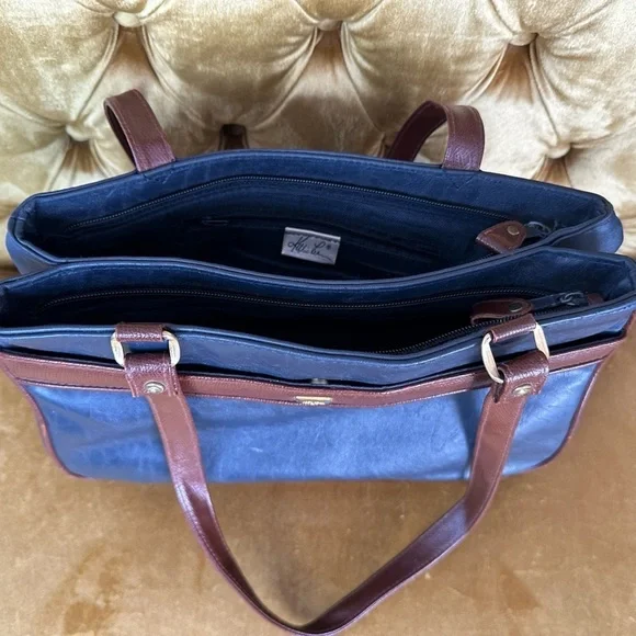 Kathie Lee Collection Authentic Vintage Leather Shoulder Bag/Purse with Pockets - Picture 8 of 14